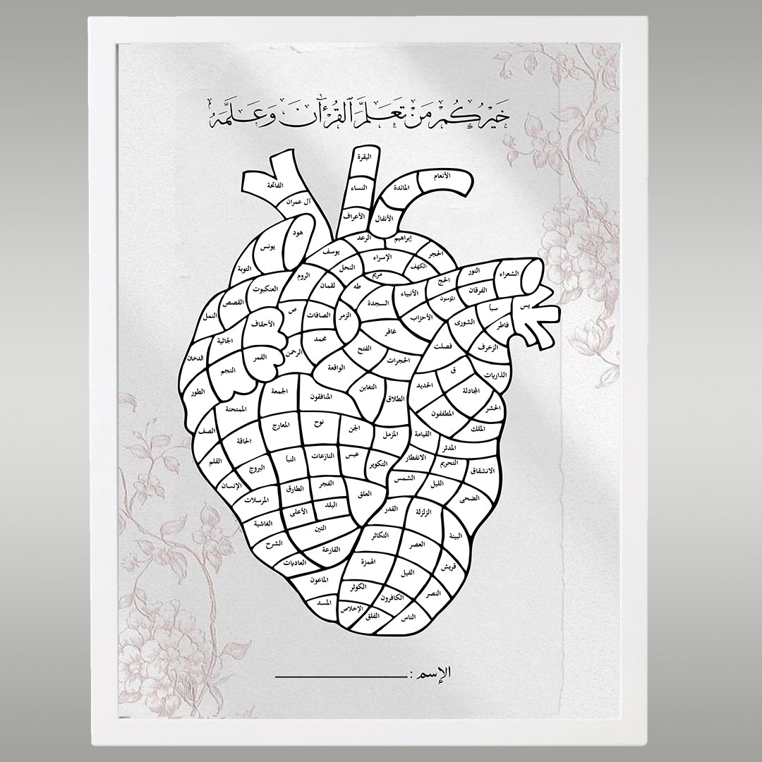 Qur’an Reading Heart Chart